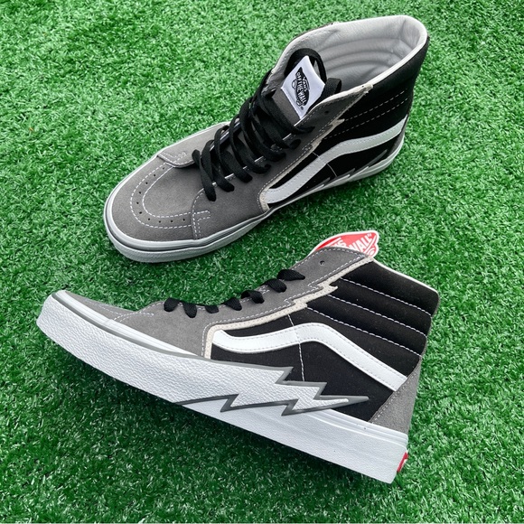 Vans Other - Vans SK8-HI Bolt Sneaker Pewter Gray Black White VN0A5JIVPBQ Men's Size 9